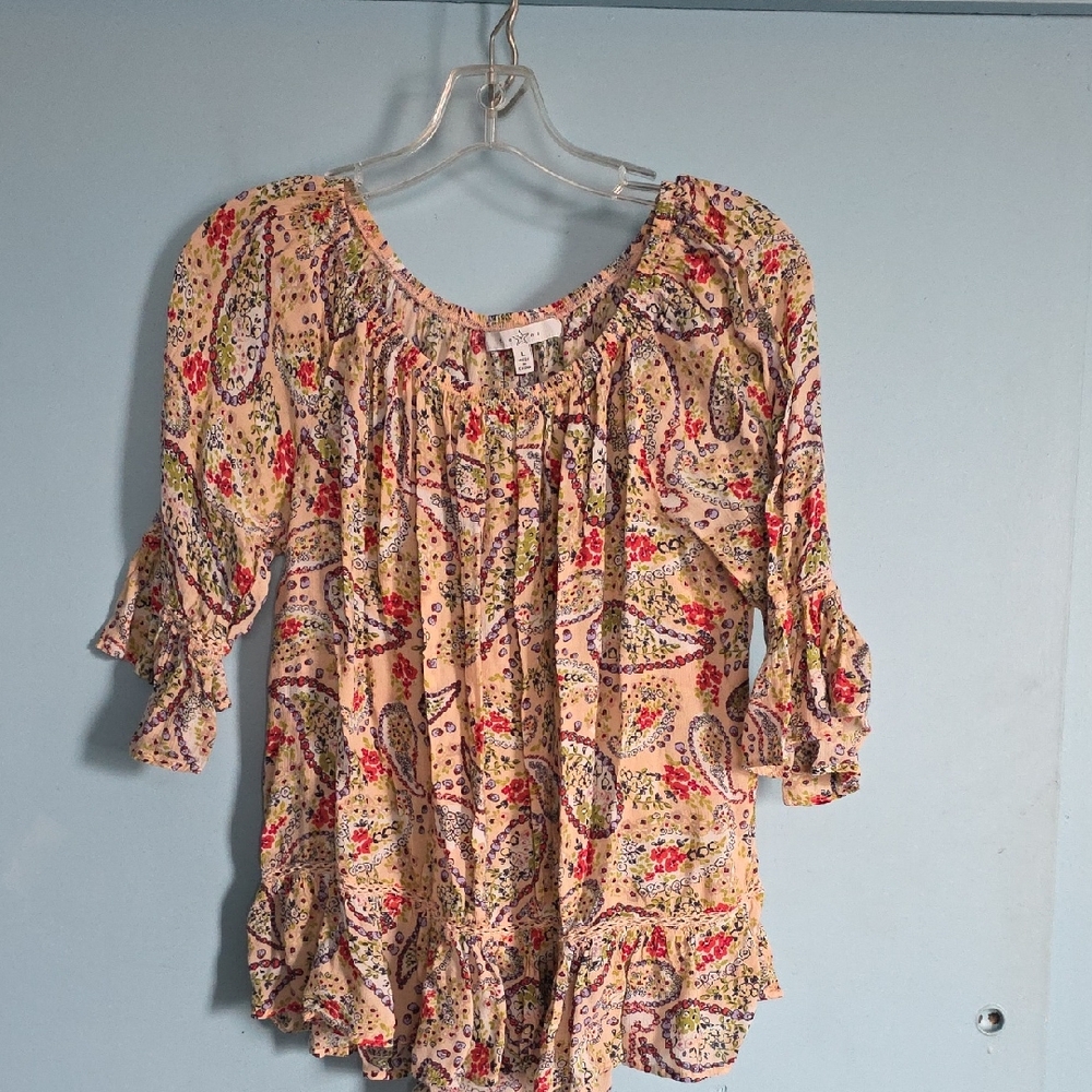 Fever Multicolor Paisley Blouse - Picture 1 of 4